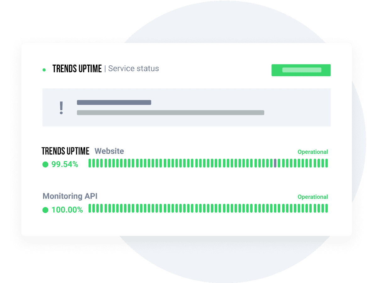 Inform your customers about incidents with status pages